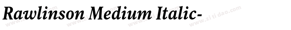 Rawlinson Medium Italic字体转换